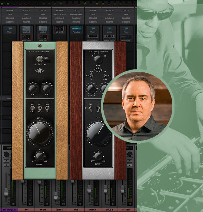 Universal Audio's Drew Mazurek appears wth the UA 610 Tube Preamps & EQ plug-in